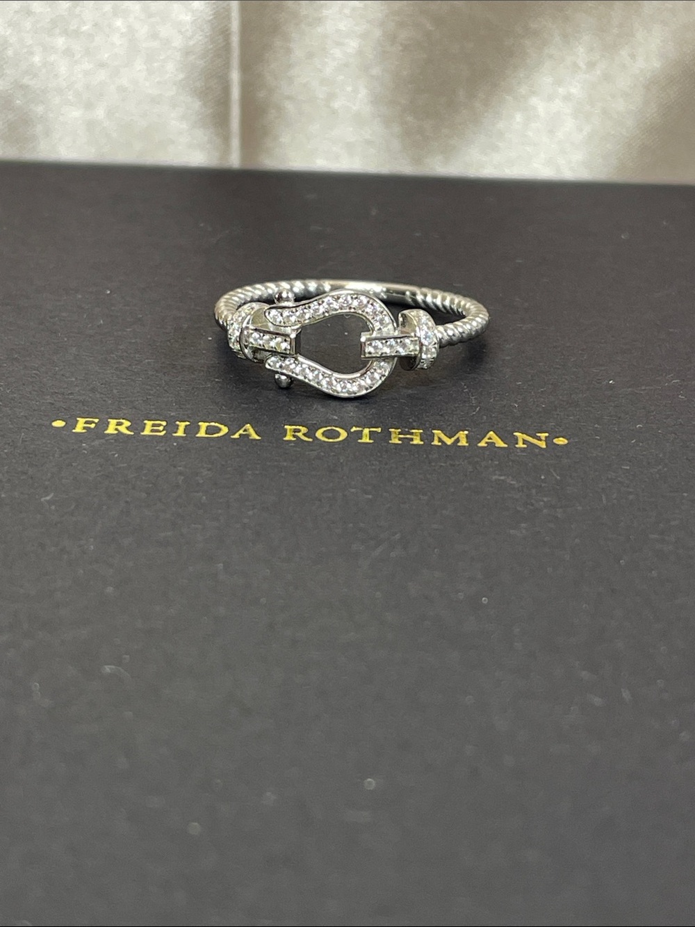 Freida Rothman VAULT Sterling Silver Stacker Ring Size 9 - NWT $99 MSRP